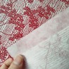 Katazome Washi Willow and Maple red