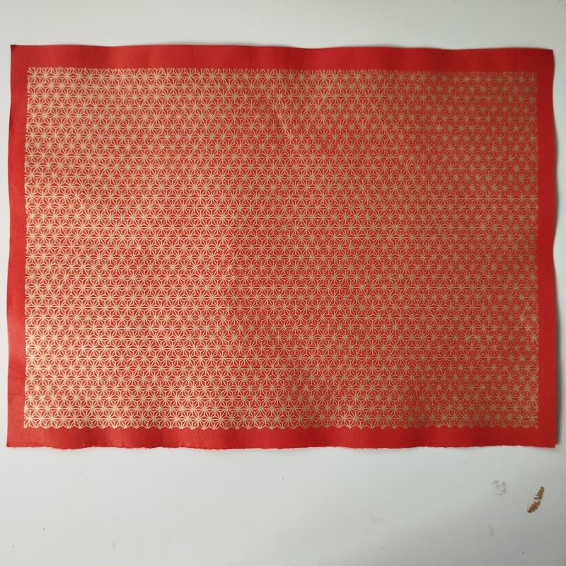 Washi Katazuri Asanoha rosso