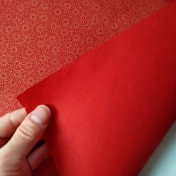 Washi Katazuri Crisantemi rosso