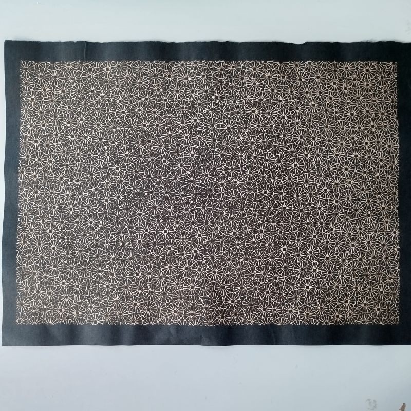 Washi Katazuri Crisantemi nero