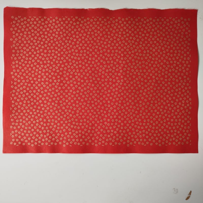 Katazuri Washi Pink flower Red