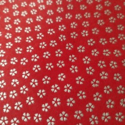 Katazuri Washi Pink flower Red