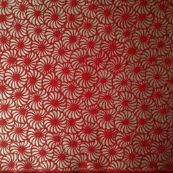 Katazuri Washi Chrysanthemum Red