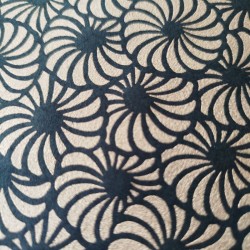 Washi Katazuri Crisantemi tondi nero