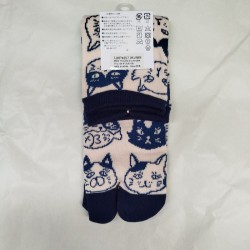 Tabi socks 35-37 Cat faces