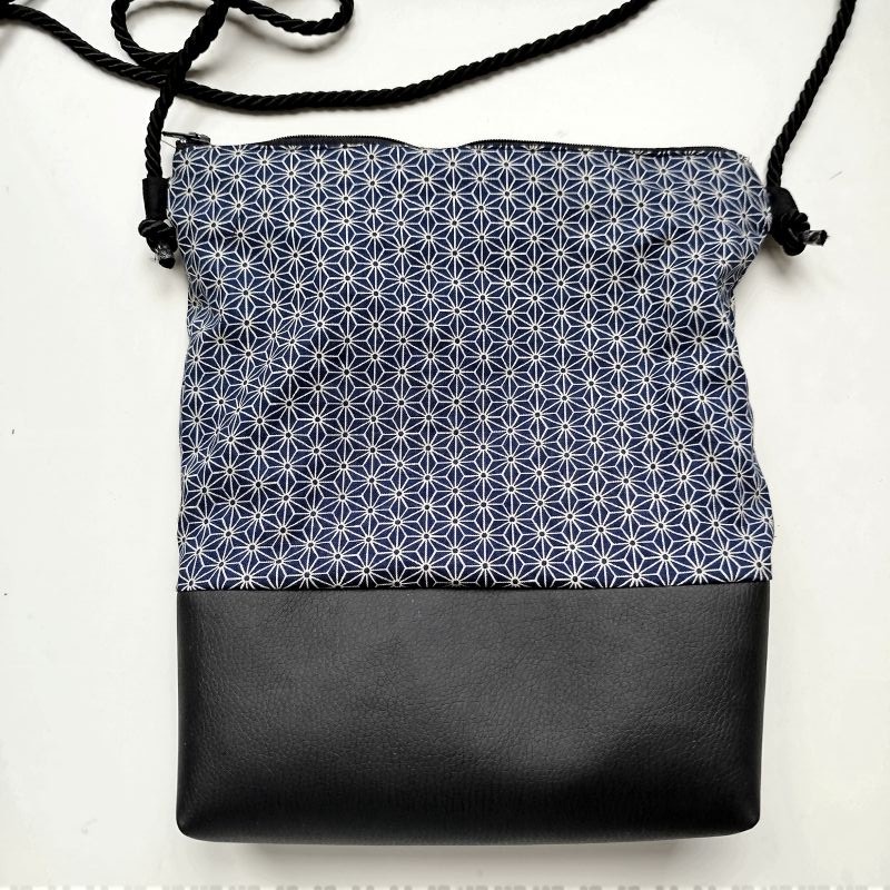 Mini shoulder bag -Asanoha navy