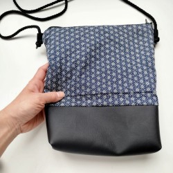 Borsetta tracolla Asanoha blu