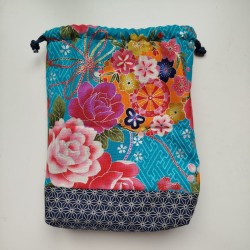 Kinchaku sack waterblue