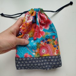 Kinchaku sack waterblue