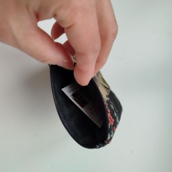Purse- pouch Black patch