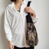 Sholder bag in Japanese cotton-black