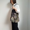 Sholder bag in Japanese cotton-black