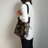Sholder bag in Japanese cotton-black