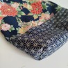 Kinchaku sack Blue silver