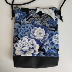Borsetta tracolla Blu-Argento