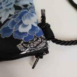 Borsetta tracolla Blu-Argento
