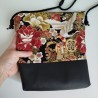 Mini shoulder bag - Crane gold&bordeaux