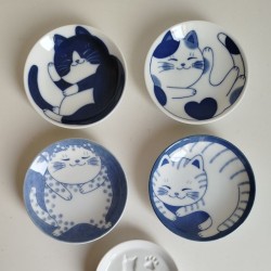 Mini plate Nekochigura Hachiware