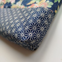 Japanese cotton pouch -Navy blue