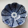 Shallow bowl Indigo flower