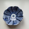 Shallow bowl Indigo flower