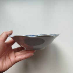 Shallow bowl Indigo flower