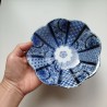 Shallow bowl Indigo flower