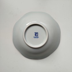 Shallow bowl Indigo flower