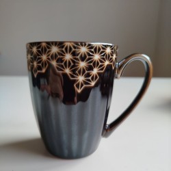 Tazza mug Asanoha marrone
