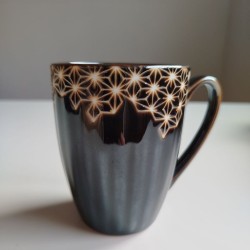 Tazza mug Asanoha marrone