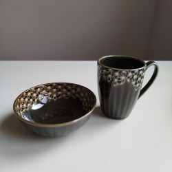 Shallow bowl Asanoha